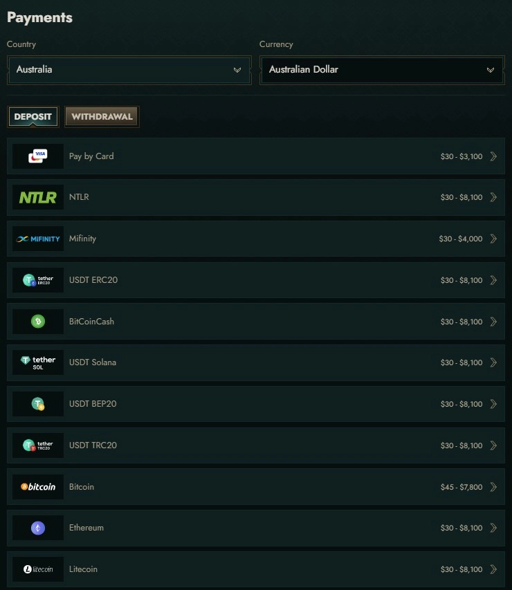 Dolly Casino Payment Methods Australia: AUD Deposits and Banking